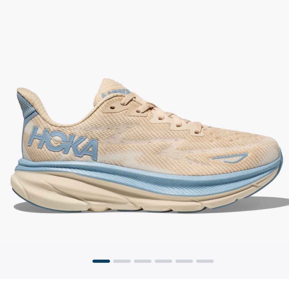 HOKA Clifton 9 women | EVERYDAY RUNNING
size 8 gently used Color: Oak / Alabaste - Picture 2 of 16